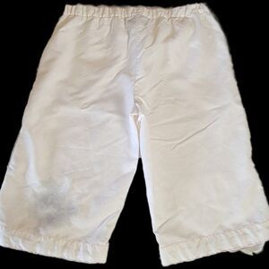 Fu-Da Chino Capri Shorts Cream drawstring ties Medium Y2K preppy retro EUC